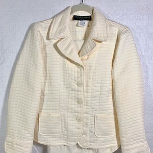 Harve Bernard, Tufted, Cream, Suit. Like New